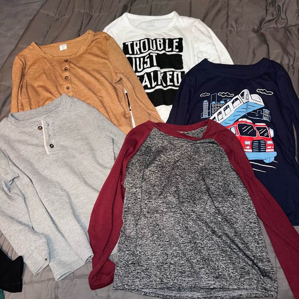 Boys Long Sleeve Shirt Set Bundle